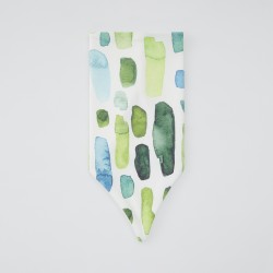 Kadın Yaz Botu Yeşil Çizgi Desenli